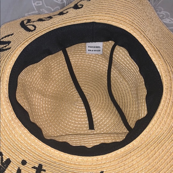 Wide Brim Embroidered Floppy Hat - Picture 2 of 4